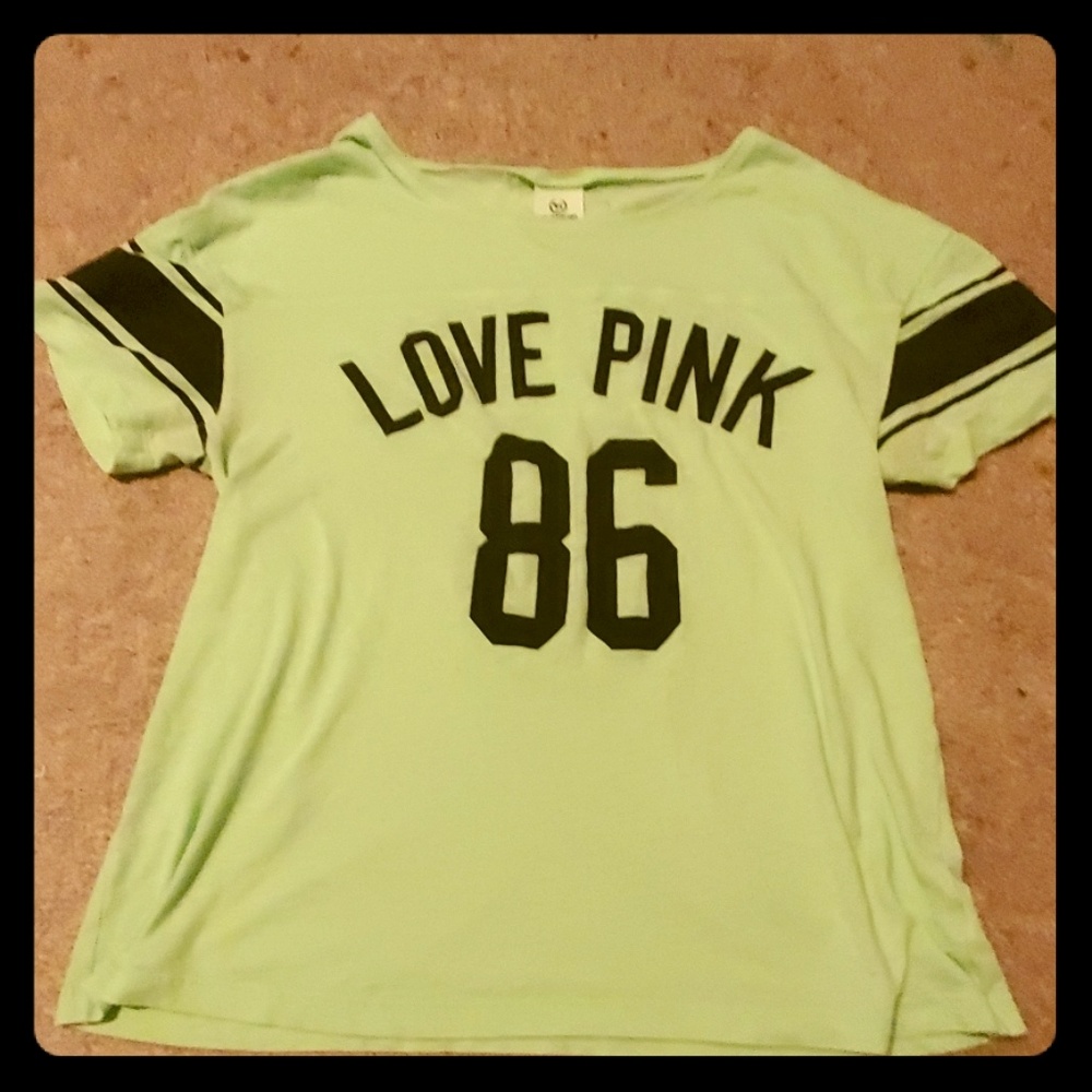 Green pink shirt